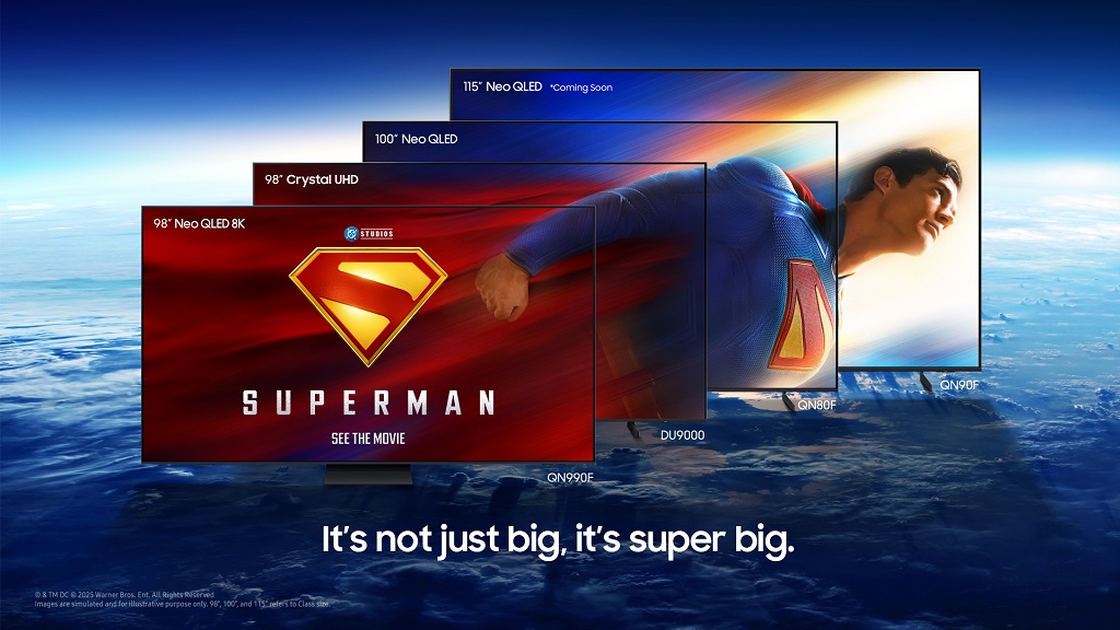 Samsung colaborează cu Warner Bros. și DC Studios pentru o experiență extraordinară „Super Big TV” dedicată lui Superman