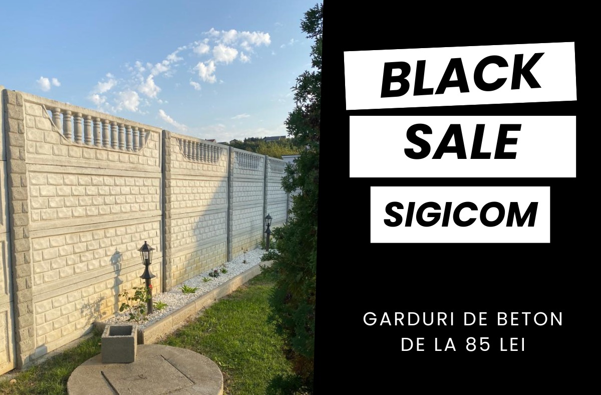 Promoție de Black Friday la Sigicom: Garduri și pavaje de beton la prețuri reduse